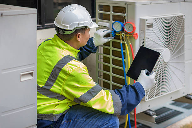 Professional Air Duct Cleaning technician working in La Grange Park, IL
